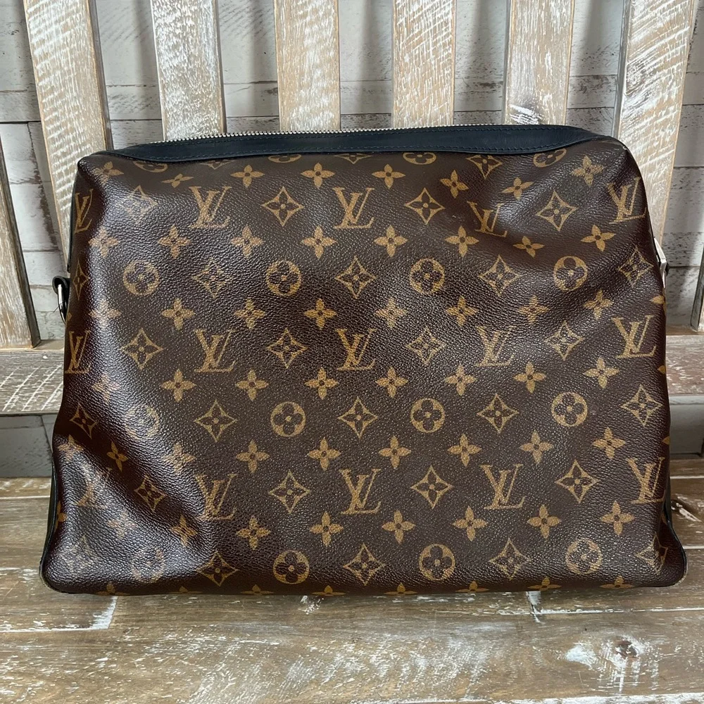 Louis Vuitton Torres Macassar Laptop Messenger Bag